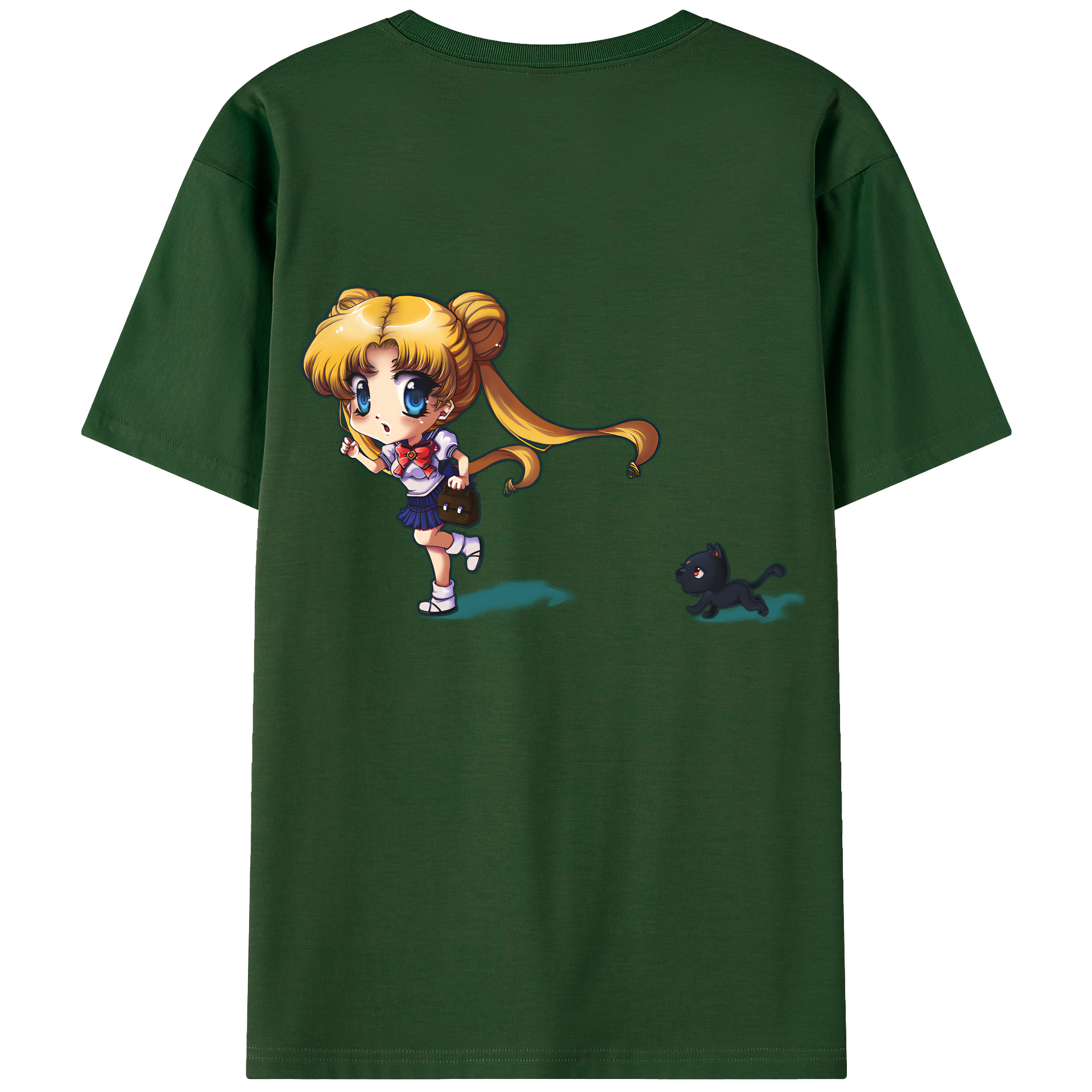 （画像用） 美少女戦士セーラームーン 愛野 美奈子 あいの みなこ Sailor Moon Aino Minako 綿100％半袖Tシャツ（背面プリント）